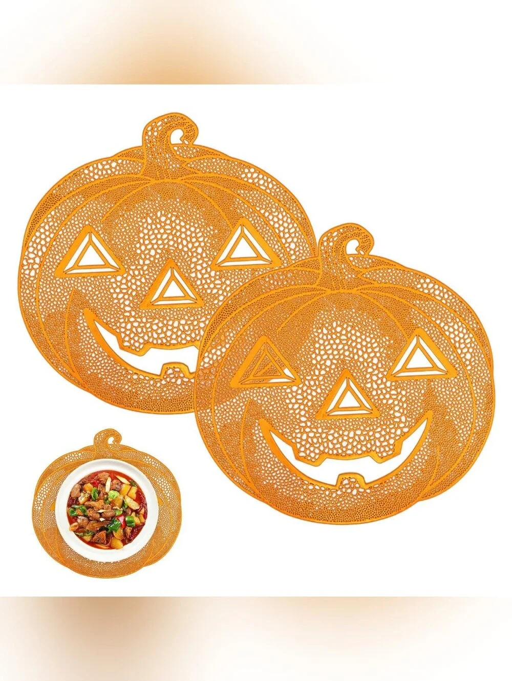 Black Skull OR Pumpkin Placemat Choose 1